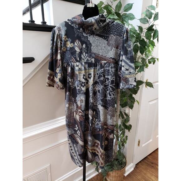 R&M Richards Womens Multi Polyester Short Sleeve Cowl Neck Shift Dress Size 10 - Picture 6 of 11